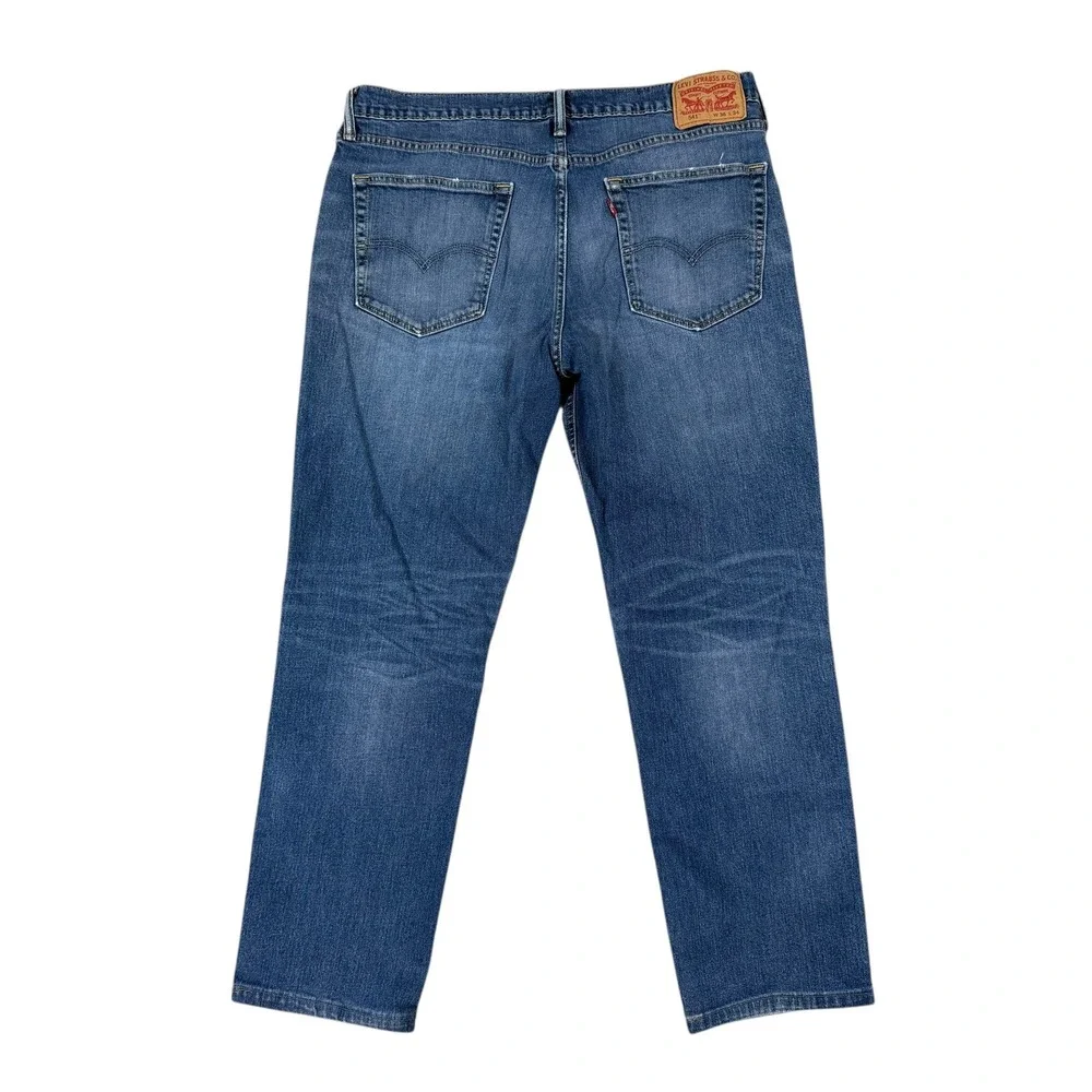 Levi's 541 Men's Jeans 36x34 Athletic Fit Blue Denim Relaxed Stretch Medium Wash